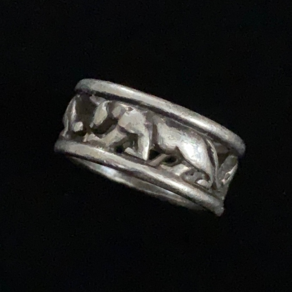 925 Sterling Silver Panther Ring